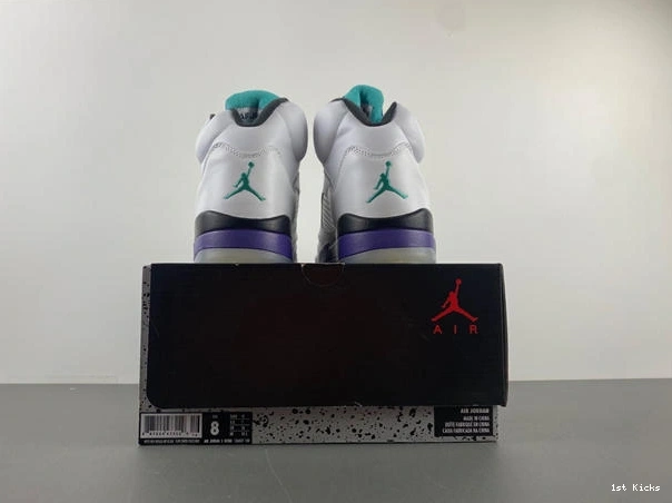 1st Kicks Shoes 136027- Jordan 3989 Air Grape 5 Retro Sleek 1014
